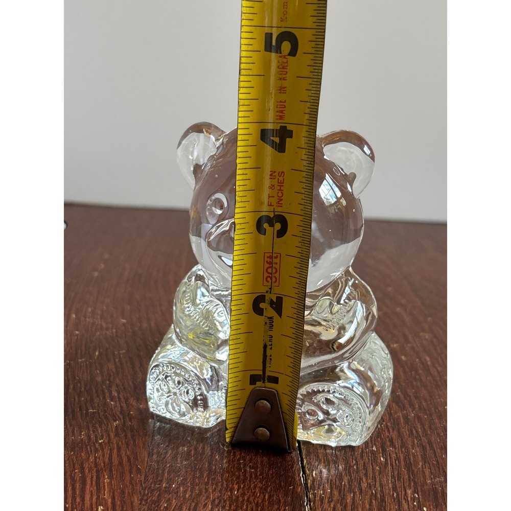 PartyLite Clear Glass Teddy Bear Tea Light Votive Candle Holder Vintage P0425 - Picture 2 of 7